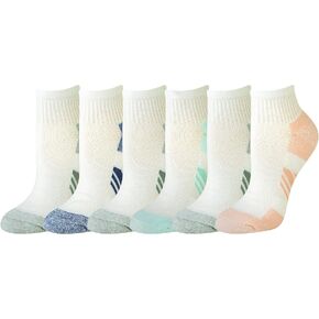 Amazon Essentials Women's Peformance Cotton Cushioned Athletic Ankle Socks, 6 Pairs