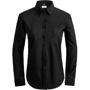 MGWDT Button Down Shirt Women Long Sleeve Blouse Oxford Shirt Classic-Fit Cotton Tops Wrinkle Resistant (2XS-3XL) in Saudi Arabia