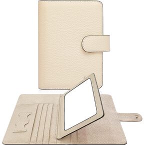 Passport Holder Women, Genuine Leather Passport Wallet RFID Blocking for Men and Women, Passport Cover with Snap Closure Fit for Immunization Record Card - Orange in Saudi Arabia