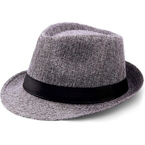 BABEYOND Straw Fedora Hat for Men Panama Trilby Hat Short Brim Summer Sun Hat in Saudi Arabia