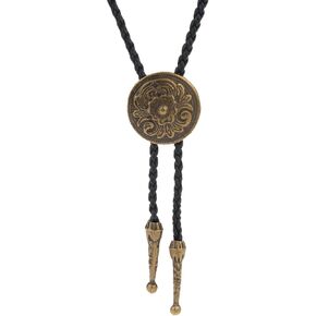 LIANCHI Western Black Bolo Tie for Men and Women,Native American Leather Bolo Tie String in Saudi Arabia