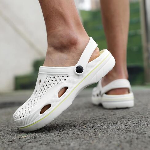 SOSOWHLTE Men's and Women's Arch Support Clogs Garden Shoes Slip-on Outdoor Beach Slippers with Removable Cushion Insole in Kuwait