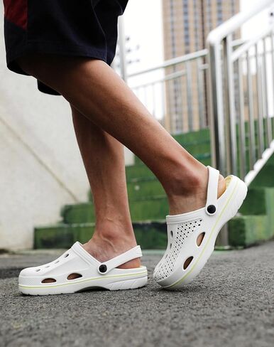SOSOWHLTE Men's and Women's Arch Support Clogs Garden Shoes Slip-on Outdoor Beach Slippers with Removable Cushion Insole in Kuwait
