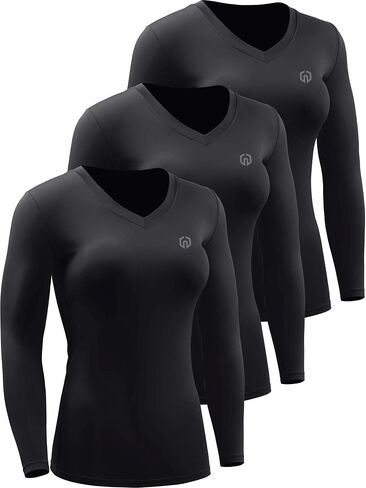 NELEUS Women's 3 Pack Compression Shirts Long Sleeve Yoga Athletic Running T Shirt in Saudi Arabia