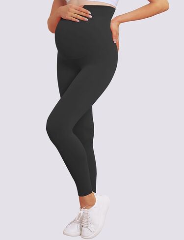 QoBexim Maternity Leggings Over The Belly Ultra-Stretch Pregnancy Yoga Pants Bump Support Workout Leggings Full Length XS-3X in Saudi Arabia