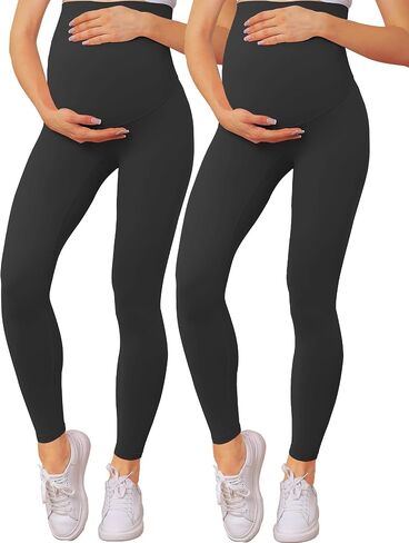 QoBexim Maternity Leggings Over The Belly Ultra-Stretch Pregnancy Yoga Pants Bump Support Workout Leggings Full Length XS-3X in Saudi Arabia