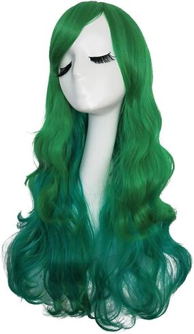 Curly Cosplay Wig Long Hair Heat Resistant Spiral Costume Wigs Anime Fashion Wavy Curly Cosplay Daily Party Black 32" 80cm in Kuwait