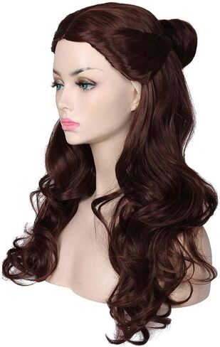 ColorGround Long Straight Purple Braided Wig with two Buns for Cosplay and Cons in Saudi Arabia