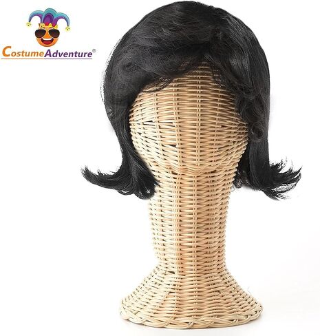 60s Black Flip Wig Jackie Costume Wig 50s Wig For Women Wig in Saudi Arabia