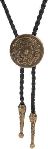 LIANCHI Western Black Bolo Tie for Men and Women,Native American Leather Bolo Tie String in Kuwait