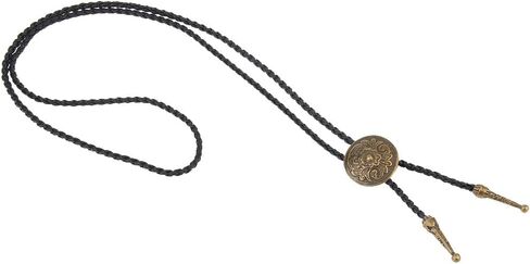 LIANCHI Western Black Bolo Tie for Men and Women,Native American Leather Bolo Tie String in Kuwait