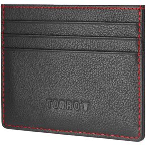 TORRO Card Holder – Genuine Leather Credit Card Holder Slim Wallet, Compatible with Contactless Transactions