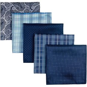 Retreez 5 Piece Assorted Woven Microfiber Premium Pocket Square Gift Box Set in Saudi Arabia