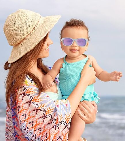نظارات Nacuwa Baby الشمسية - نظارات شمسية مقاومة للأشعة فوق البنفسجية بنسبة 100% للأطفال والرضع والأطفال - للأعمار من 0 إلى عامين - تتضمن الحقيبة والحقيبة in Kuwait