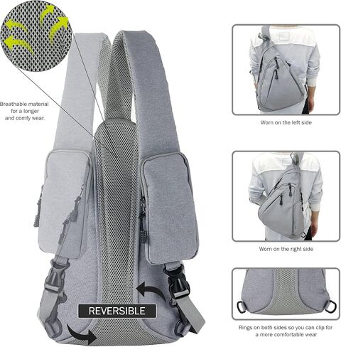 جيسي وجيمس بيتون Crossbody حقيبة ظهر ذات حمالة مخفي حمل محفظة للنساء الرجال في الهواء الطلق حقيبة صدر للرجال حقيبة ظهر تحمل على الكتف in Kuwait