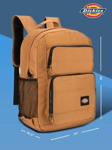 Dickies Tradesman Backpack Extra Large Capacity Logo Water Resistant Casual Daypack for Travel Fits 15.6 Inch Notebook (Brown Duck) in Saudi Arabia