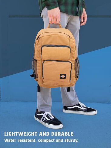 Dickies Tradesman Backpack Extra Large Capacity Logo Water Resistant Casual Daypack for Travel Fits 15.6 Inch Notebook (Brown Duck) in Saudi Arabia
