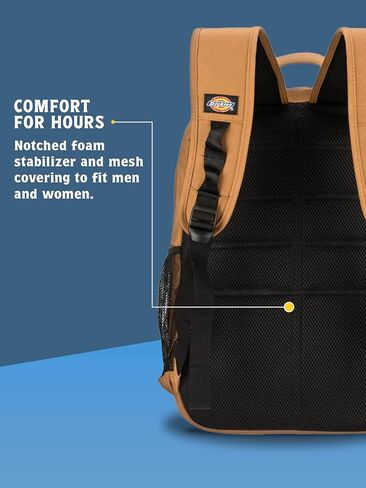 Dickies Tradesman Backpack Extra Large Capacity Logo Water Resistant Casual Daypack for Travel Fits 15.6 Inch Notebook (Brown Duck) in Saudi Arabia