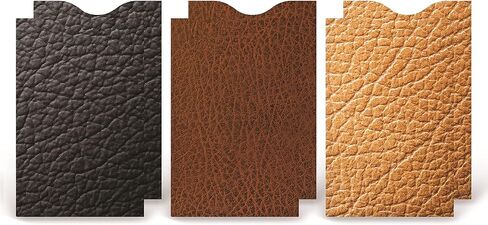 حامل بطاقات الائتمان RFID Blocking Sleeve (مجموعة من 6) - نمط جلد in Kuwait