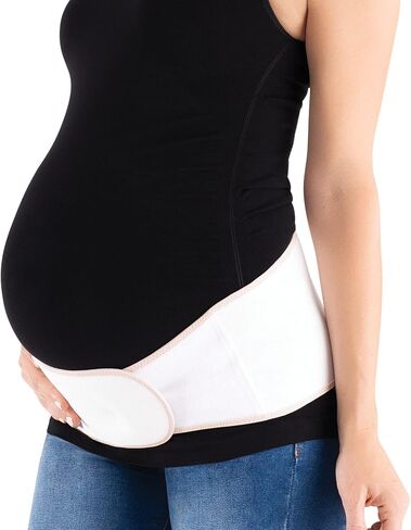 Belly Bandit Upsie Belly Pregnancy Support Band | Maternity Belly Support for Hips and Lower Back Relief, Adjustable Fit with Anti-Dig Closure, Large, Cream in Saudi Arabia