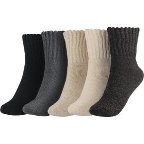 BenSorts Women's Winter Boots Socks Thick Warm Cozy Crew Socks Solid Color Gifts