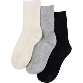 MELUSA 3 Pairs Wool Cashmere Socks for Women, Super Soft Warm Cozy Winter Gift Crew Socks in Saudi Arabia