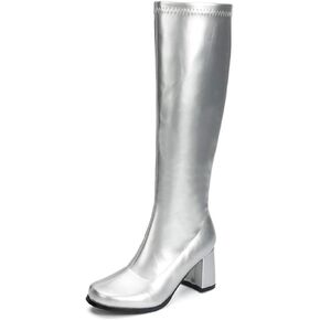 حذاء LIURUIJIA النسائي Go Go طويل فوق الركبة وكعب بسحاب in Kuwait