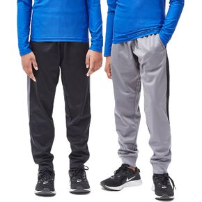DEVOPS Boys Active Performance Workout Athletic Training Pants [2 Pack]