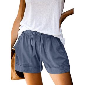 Acelitt Women Comfy Drawstring Casual Elastic Waist Pocketed Shorts,S-3XL in Kuwait