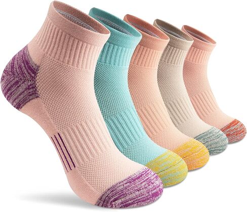 Gonii Ankle Socks Womens Athletic Thick Cushioned Running Hiking Low Cut 5-Pairs in Saudi Arabia