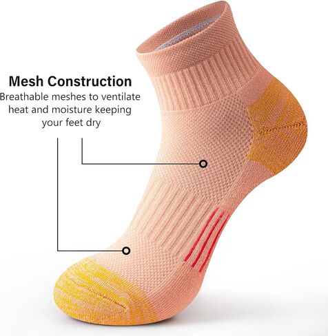 Gonii Ankle Socks Womens Athletic Thick Cushioned Running Hiking Low Cut 5-Pairs in Saudi Arabia
