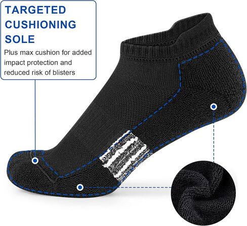 جوارب Amutost Ankle Socks النسائية الرياضية المريحة للجري بدون جوارب مبطنة 3-6 أزواج in Kuwait