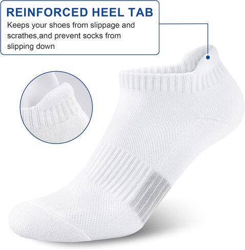 جوارب Amutost Ankle Socks النسائية الرياضية المريحة للجري بدون جوارب مبطنة 3-6 أزواج in Kuwait
