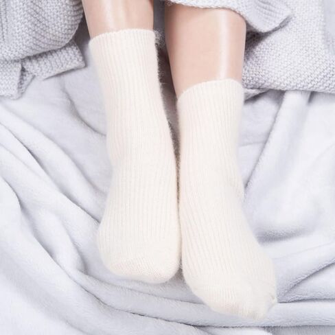 MELUSA 3 Pairs Wool Cashmere Socks for Women, Super Soft Warm Cozy Winter Gift Crew Socks in Saudi Arabia