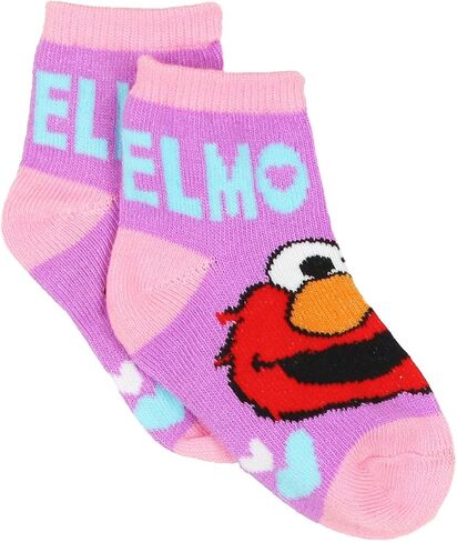 Sesame Street Elmo Abby Toddler Girls 6 pack Quarter Socks in Saudi Arabia
