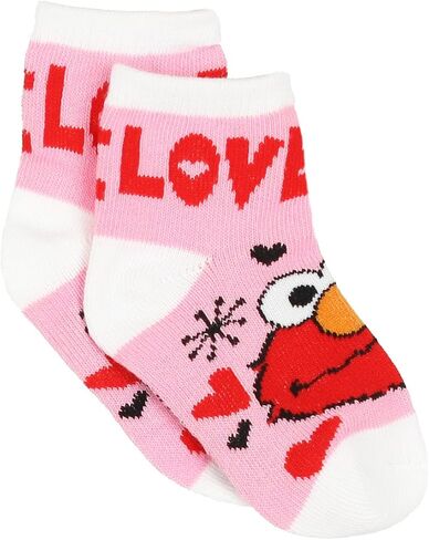 Sesame Street Elmo Abby Toddler Girls 6 pack Quarter Socks in Saudi Arabia