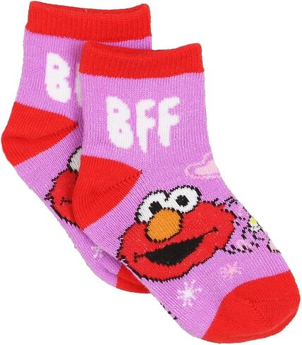 Sesame Street Elmo Abby Toddler Girls 6 pack Quarter Socks in Saudi Arabia