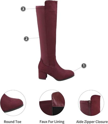 DREAM PAIRS Women's Knee High Stretchy Fashion Boots in Kuwait