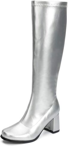 LIURUIJIA Women's Go Go Boots Over The Knee Block Heel Zipper Boot in Kuwait