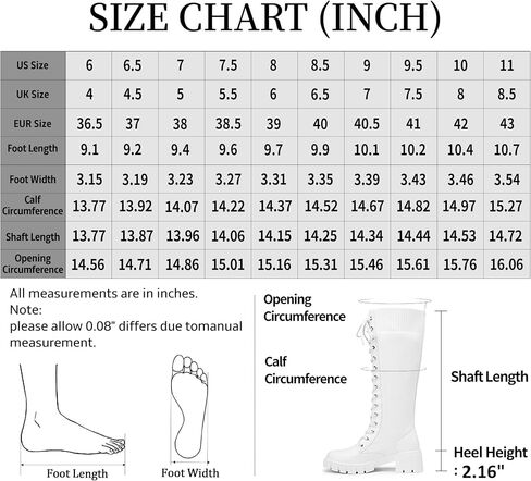 Vepose Women's 953 Knee High Combat Boots Chunky Platform Heel, Lace Up Gothic Punk Work Boots for Dresses and Jeans in Kuwait