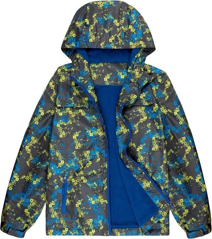 BIG ELEPHANT Kids Rain Jacket Hooded Waterproof Raincoats Lightweight Breathable for Boys Girls in Saudi Arabia