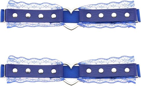 alisikee 2Pcs Adjustable Lace Heart-Shaped Thigh Garter, Elastic Leg Garters for Women in Kuwait