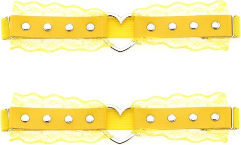alisikee 2Pcs Adjustable Lace Heart-Shaped Thigh Garter, Elastic Leg Garters for Women in Kuwait