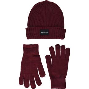 Calvin Klein boys Rib Cuff Hat and Glove Set