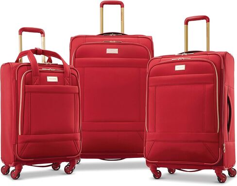 American Tourister Belle Voyage Softside Luggage with Spinner Wheels, Black, 2-Piece Set (21/25) in Kuwait