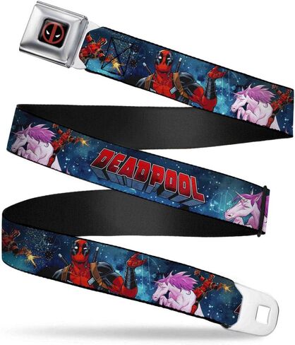 Buckle-Down Standard Seatbelt Belt Deadpool XL, 1.5" Wide-Fits Pant Size 32-52 in Saudi Arabia