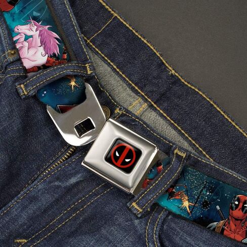 Buckle-Down Standard Seatbelt Belt Deadpool XL, 1.5" Wide-Fits Pant Size 32-52 in Saudi Arabia