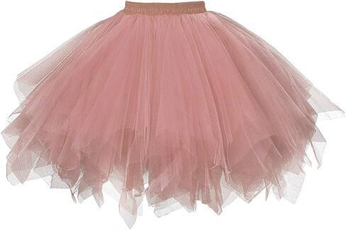 GOOBGS Musever 1950s Vintage Ballet Bubble Skirt Tulle Petticoat Puffy Tutu in Saudi Arabia