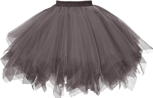 GOOBGS Musever 1950s Vintage Ballet Bubble Skirt Tulle Petticoat Puffy Tutu in Saudi Arabia