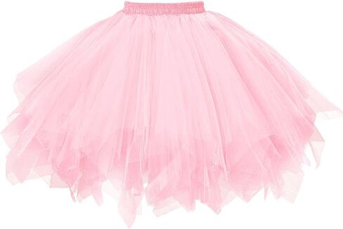 GOOBGS Musever 1950s Vintage Ballet Bubble Skirt Tulle Petticoat Puffy Tutu in Saudi Arabia